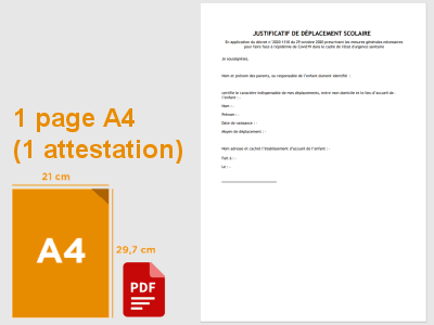 justificatif de deplacement scolaire