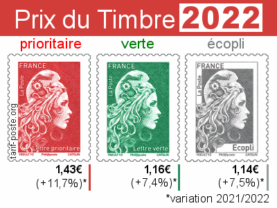 prix timbre 2022