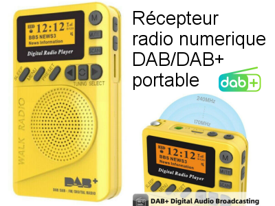 recepteur radio numerique DAB portable