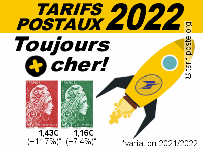 tarifs postaux 2022